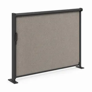 pergola side screen near a patio seating area