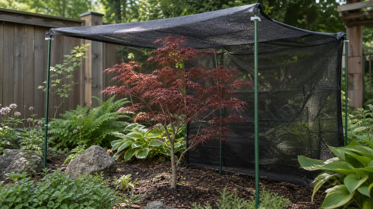 Leaves of a Japanese maple tree