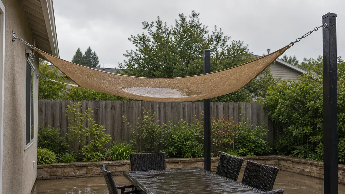 Shade Sail Water Pooling: Why It Happens and How to Fix It article image