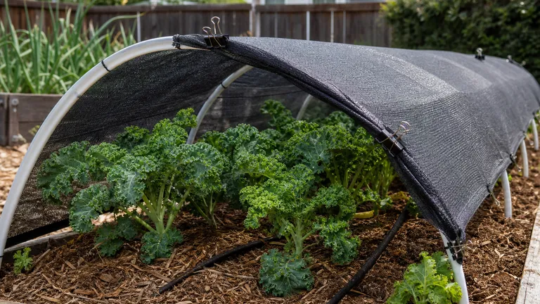 Low tunnels over vegetable rows that can support raised crop covers